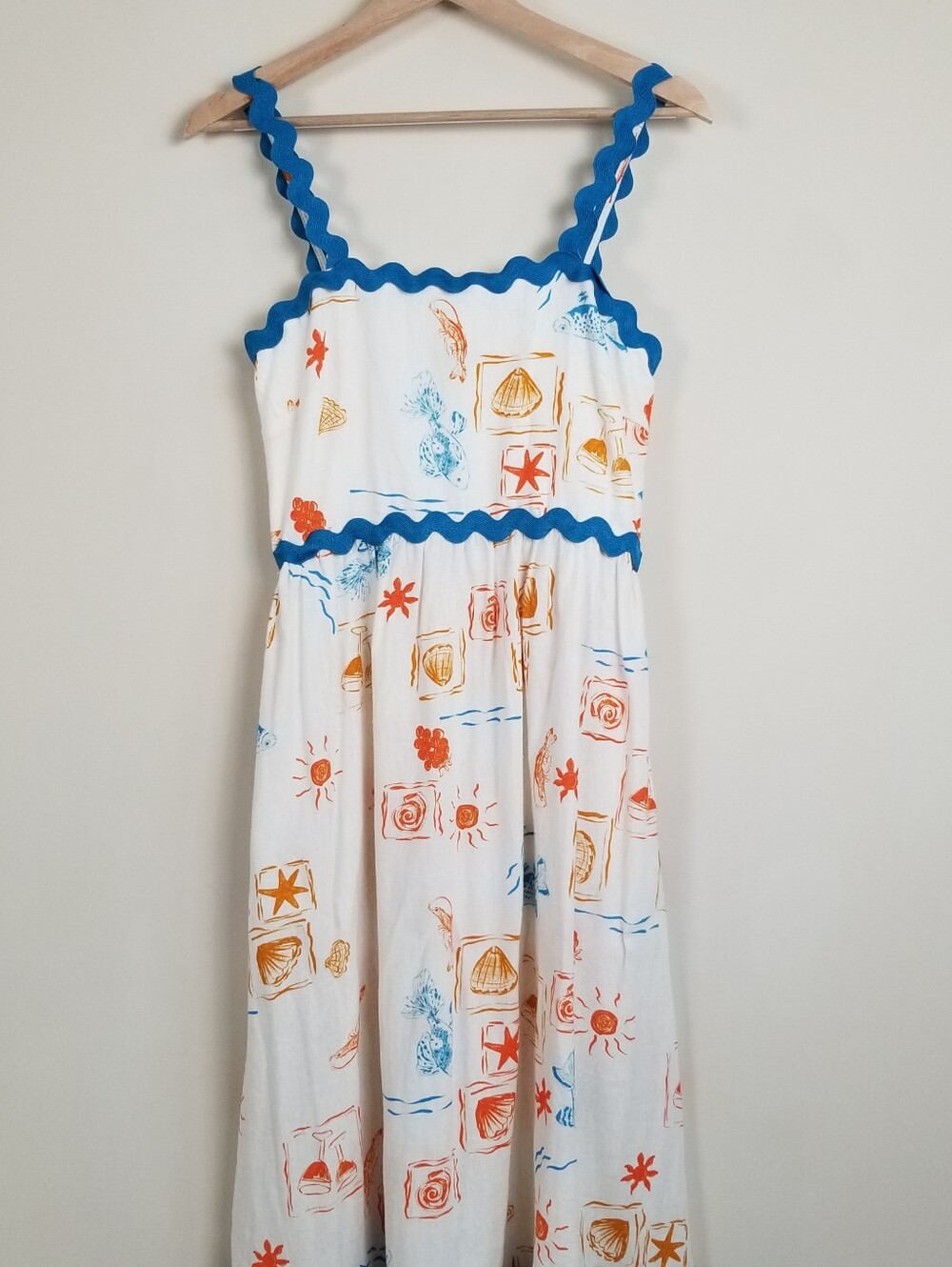 Cece Linen Blend Dress Beach Theme Size XS NWT - Picture 2 of 9